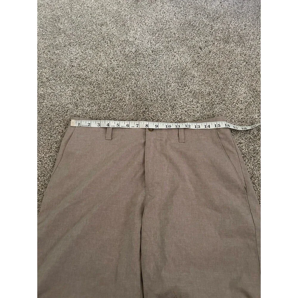 Pga Tour Men's 32 Classic‎ Fit Stretch Performance Shorts In Khaki Heather
